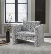 Tampa Furniture Outlet Lutz - Ashley Furniture - Kenbell Accent Chair - Accent Chair / Black/White - A3000705
