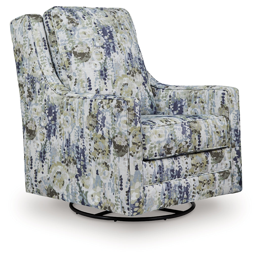 Tampa Furniture Outlet Lutz - Ashley Furniture - Dustinford Swivel Glider Accent Chair - Swivel Glider Accent Chair / Multi - A3000732