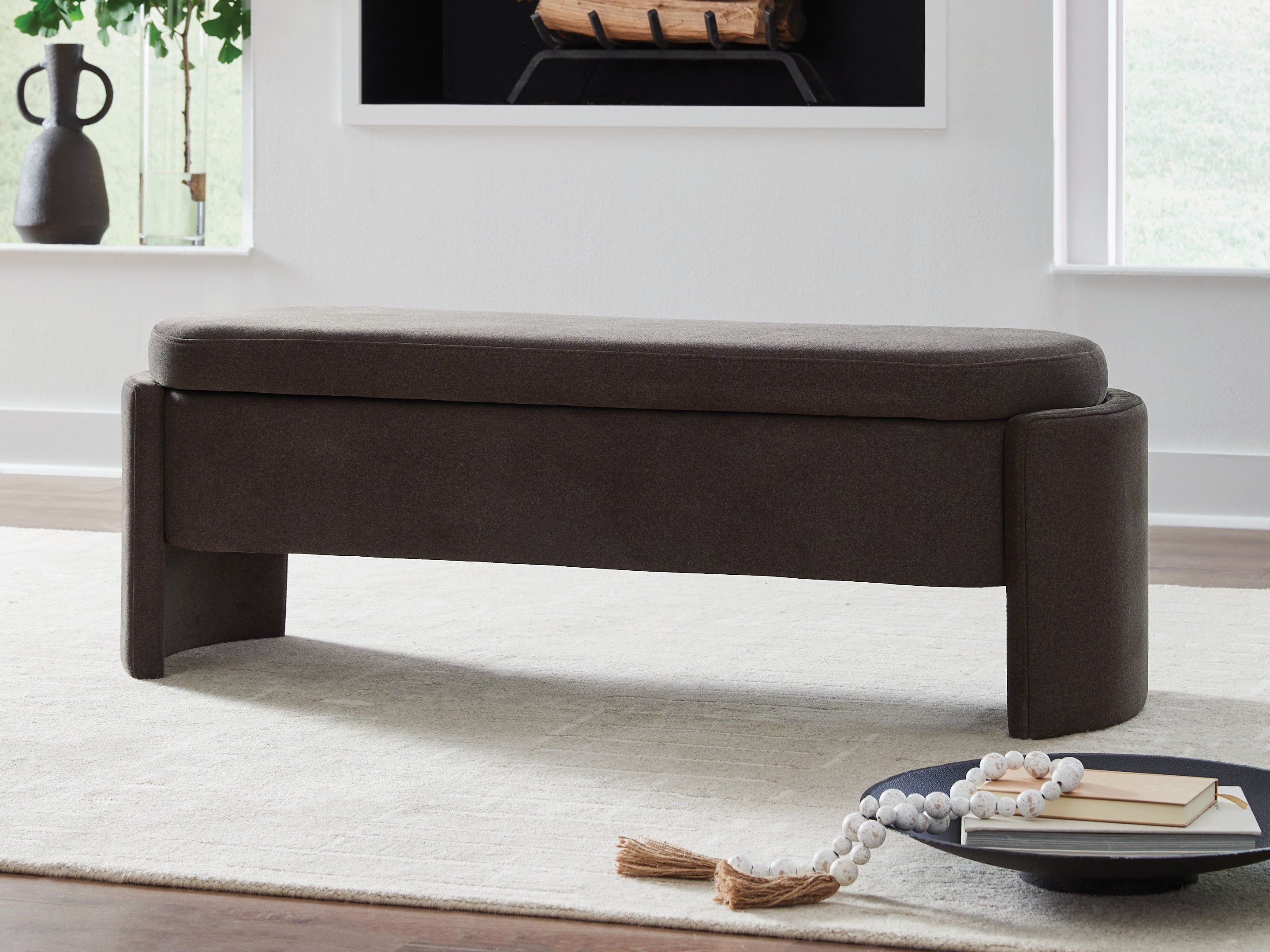 Tampa Furniture Outlet Lutz - Ashley Furniture - Vavuniya Storage Bench - Storage Bench / Brown / 56"W x 19"D x 19"H - A3000750