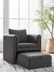 Tampa Furniture Outlet Lutz - Ashley Furniture - Vreni Accent Chair - Accent Chair / Charcoal/Black - A3000754
