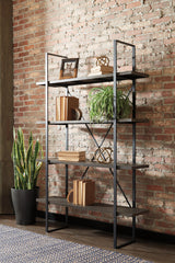 Tampa Furniture Outlet Lutz - Ashley Furniture - Gilesgrove Bookcase - Bookcase / Black/Gray - A4000017
