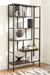 Tampa Furniture Outlet Lutz - Ashley Furniture - Frankwell Bookcase - Bookcase / Brown/Black - A4000021