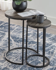 Tampa Furniture Outlet Lutz - Ashley Furniture - Briarsboro Accent Table (Set of 2) - Accent Table Set (Set of 2) / Black/Gray - A4000231
