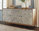 Tampa Furniture Outlet Lutz - Ashley Furniture - Kerrings Accent Cabinet - Accent Cabinet / Brown/Black/White - A4000258