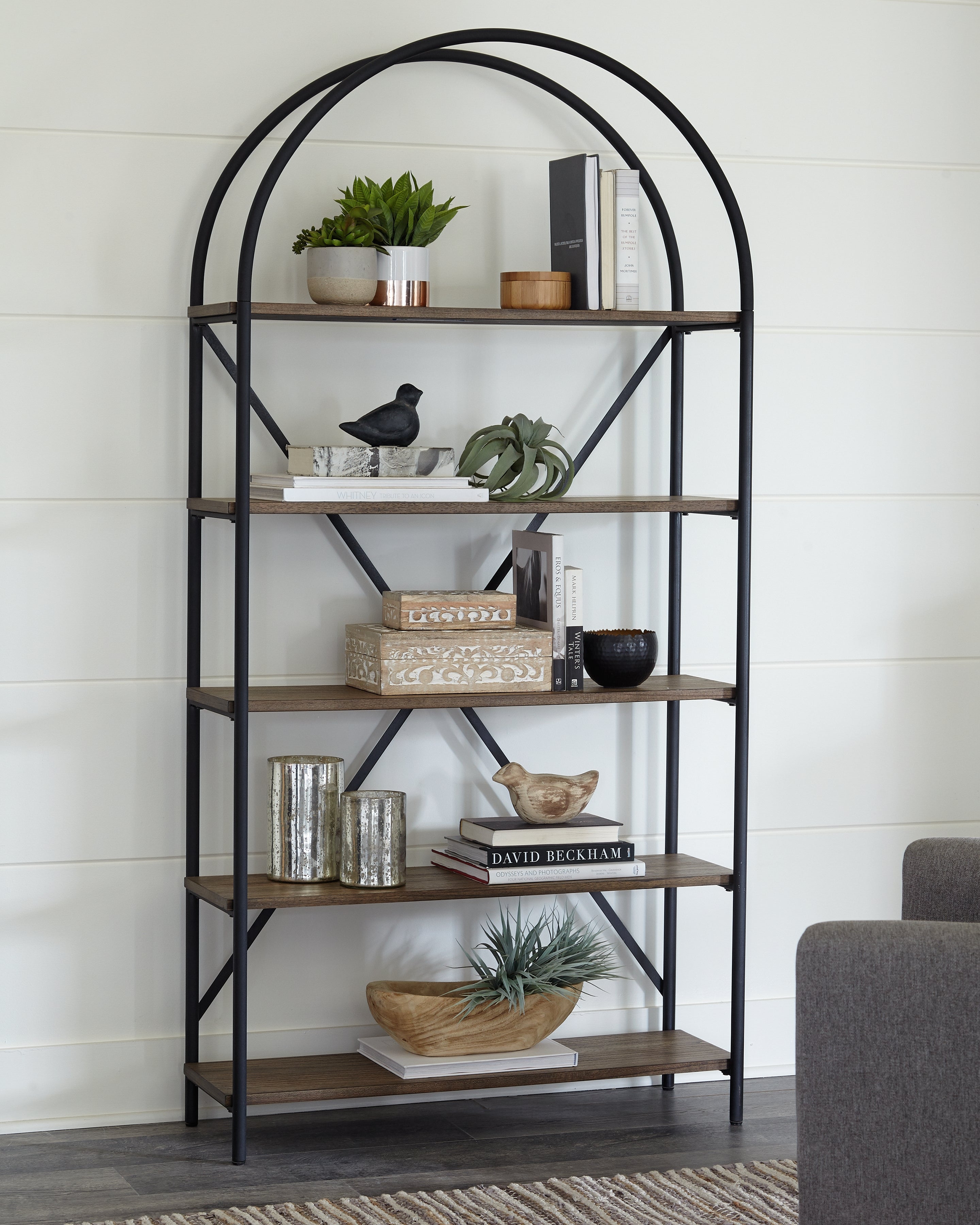 Tampa Furniture Outlet Lutz - Ashley Furniture - Galtbury Bookcase - Bookcase / Brown/Black - A4000325