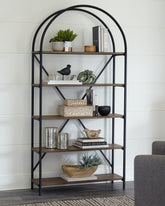 Tampa Furniture Outlet Lutz - Ashley Furniture - Galtbury Bookcase - Bookcase / Brown/Black - A4000325