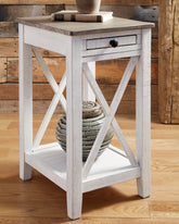 Tampa Furniture Outlet Lutz - Ashley Furniture - Adalane Accent Table - Accent Table / White/Gray - A4000374