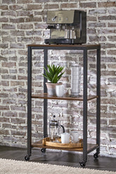 Tampa Furniture Outlet Lutz - Ashley Furniture - Bevinfield Bar Cart - Bar Cart / Brown/Black - A4000394