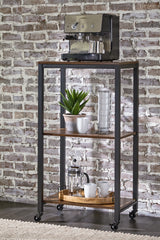 Tampa Furniture Outlet Lutz - Ashley Furniture - Bevinfield Bar Cart - Bar Cart / Brown/Black - A4000394