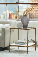 Tampa Furniture Outlet Lutz - Ashley Furniture - Ryandale Accent Table - Accent Table / Antique Brass Finish - A4000442