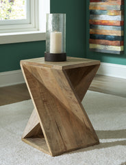 Tampa Furniture Outlet Lutz - Ashley Furniture - Zalemont Accent Table - Accent Table / Distressed Brown - A4000510