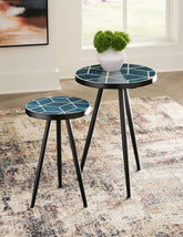 Tampa Furniture Outlet Lutz - Ashley Furniture - Clairbelle Accent Table (Set of 2) - Accent Table (Set of 2) / Teal - A4000523
