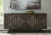 Tampa Furniture Outlet Lutz - Ashley Furniture - Fair Ridge Accent Cabinet - Accent Cabinet / Distressed Black - A4000573