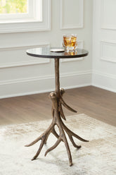 Tampa Furniture Outlet Lutz - Ashley Furniture - Lemkins Accent Table - Accent Table / Black/Antique Gold Finish - A4000606