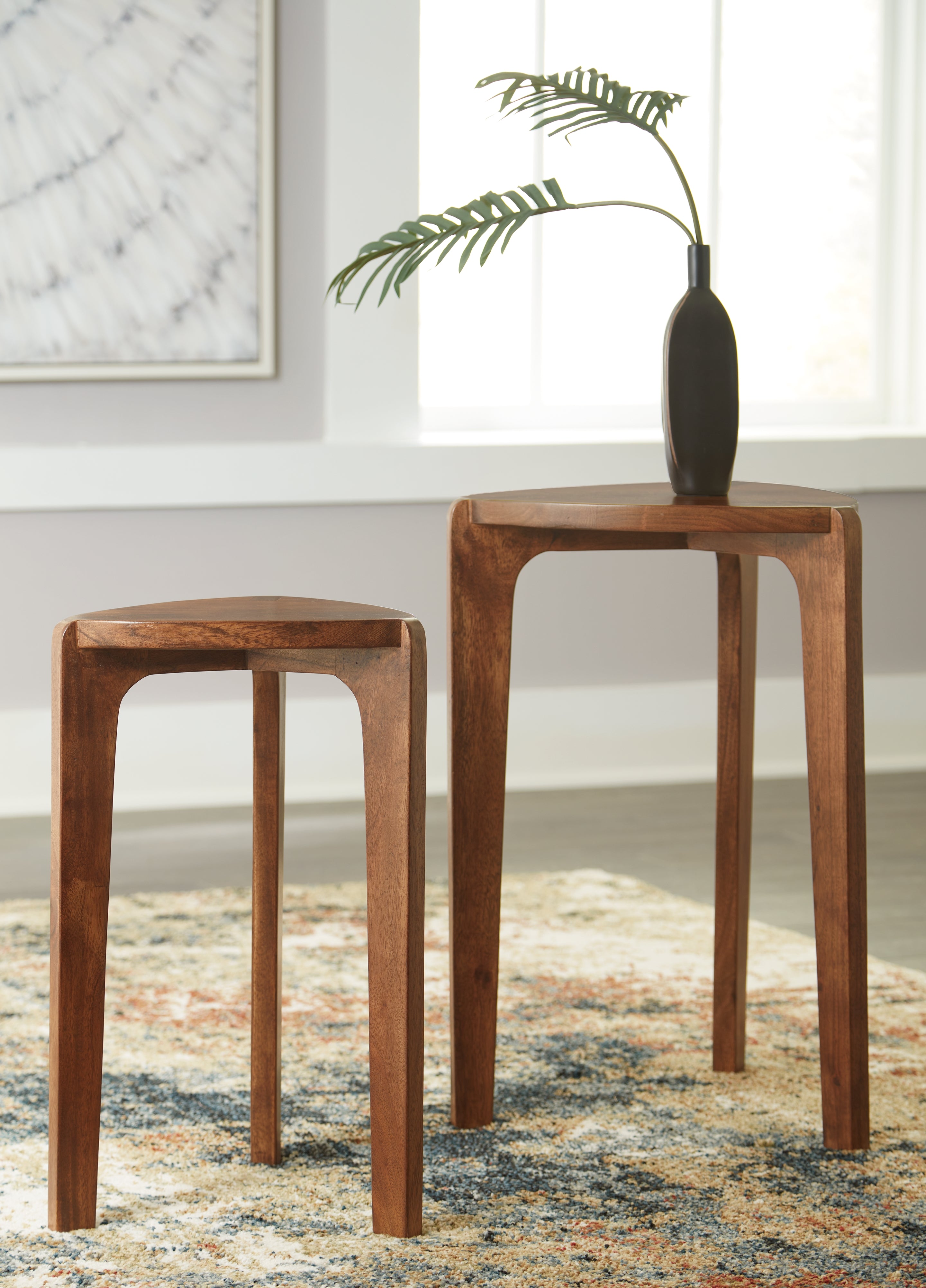 Tampa Furniture Outlet Lutz - Ashley Furniture - Brynnleigh Accent Table (Set of 2) - Accent Table Set (Set of 2) / Medium Brown - A4000607