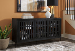 Tampa Furniture Outlet Lutz - Ashley Furniture - Vallisburg Accent Cabinet - Accent Cabinet / Black/Natural - A4000644
