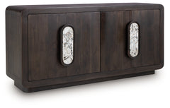Tampa Furniture Outlet Lutz - Ashley Furniture - Elliston Accent Cabinet - Accent Cabinet / Espresso Brown - A4000683