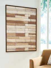 Tampa Furniture Outlet Lutz - Ashley Furniture - Kalanmore Wall Decor - Wall Art / Brown/Tan/White - A8000460