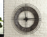 Tampa Furniture Outlet Lutz - Ashley Furniture - Ana Sofia Wall Decor - Wall Clock / Antique Gray - A8010068