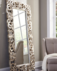 Tampa Furniture Outlet Lutz - Ashley Furniture - Lucia Mirror - Floor Mirror / Antique Silver Finish - A8010123