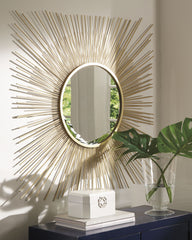 Tampa Furniture Outlet Lutz - Ashley Furniture - Elspeth Mirror - Accent Mirror / Gold Finish - A8010124