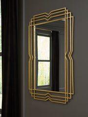 Tampa Furniture Outlet Lutz - Ashley Furniture - Claybrook Mirror - Accent Mirror / Gold Finish - A8010349