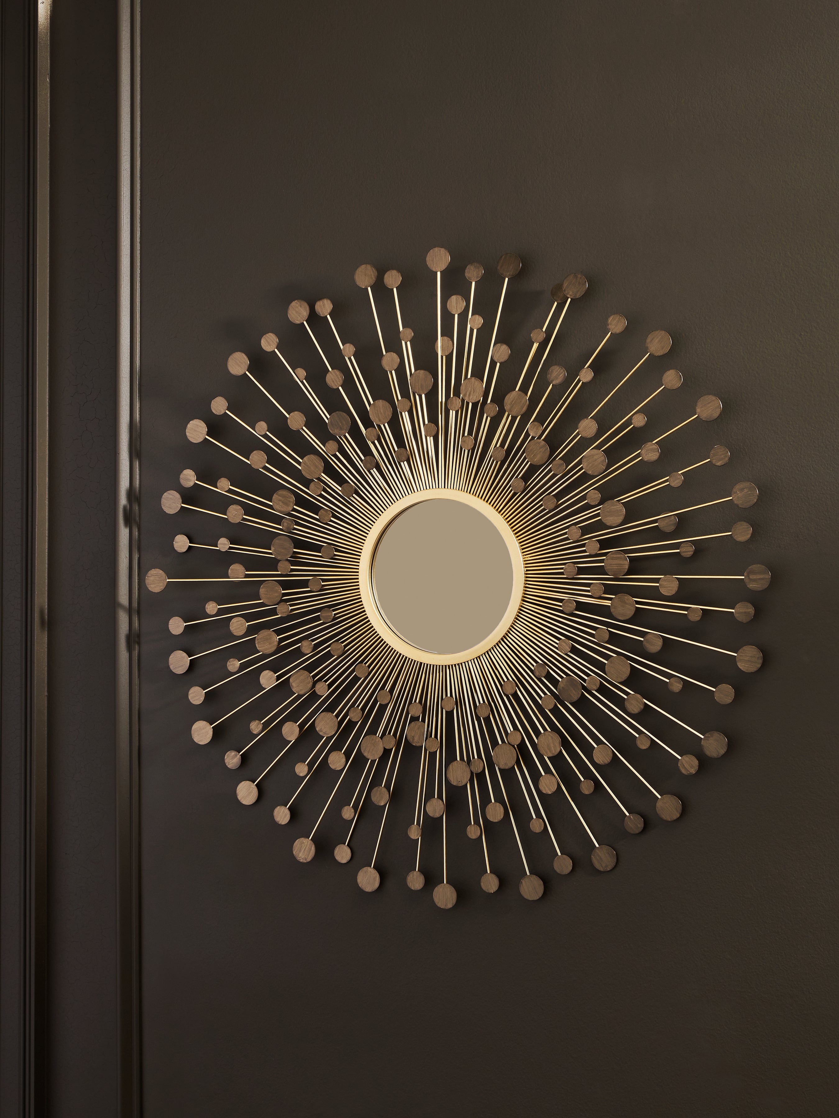 Tampa Furniture Outlet Lutz - Ashley Furniture - Morwenna Mirror - Accent Mirror / Bronze/Gold Finish - A8010392