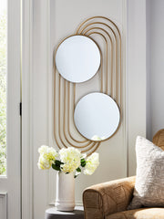 Tampa Furniture Outlet Lutz - Ashley Furniture - Warrenley Mirror - Accent Mirror / Gold Finish - A8010401