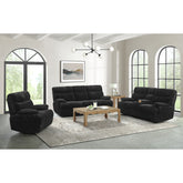 Admiral Motion Loveseat with Console in Masis Black – SKU U-16220-8847-285 | Elements