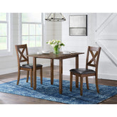 Alex 3PC Dining Set with Drop Leaf Table in Espresso – SKU DAX1003DS | Elements