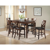 Alex Counter Side Chair W/Brown PU Espresso (2 Per Pack) – SKU DAX100CSC | Elements