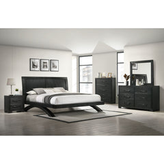 Allan Full Bed in Black – SKU B-3410-8-FB | Elements