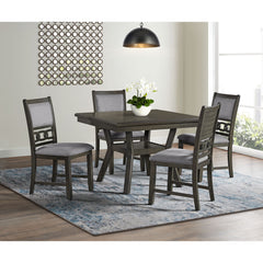 Amherst Dining Side Chair W/Fabric Cushion Side Stretcher Grey Finish (2 Per Pack) – SKU DAH300SC | Elements
