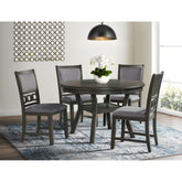 Amherst Dining Table w/Wood Leg Grey Finish – SKU DAH300DT | Elements