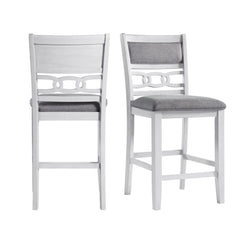 Amherst Counter Side Chair W/Fabric Cushion White Finish (2 Per Pack)