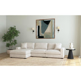 Arizona Modular LHF Chaise with 1 pillow 20" in Steno Beige – SKU U-8540-9440-147 | Elements