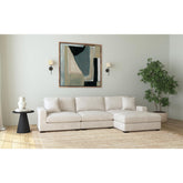 Arizona Modular Armless Chair in Steno Beige – SKU U-8540-9440-103 | Elements