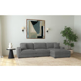 Arizona Modular Armless Chair in Steno Charcoal – SKU U-8540-9442-103 | Elements