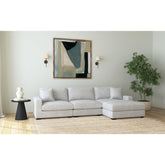 Arizona Modular LHF Armchair with 1 pillow 20" in Steno Stone – SKU U-8540-9443-140 | Elements