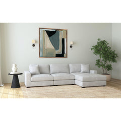 Arizona Modular Armless Chair in Steno Stone