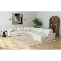 Arizona Modular RHF Chaise with 1 pillow 20" in Steno Beige