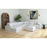 Arizona Modular RHF Armchair with 1 pillow 20" in Steno Stone – SKU U-8540-9443-150 | Elements