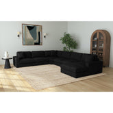 Arizona Modular Wedge with 1 pillow 20" in Steno Black – SKU U-8540-9446-210 | Elements