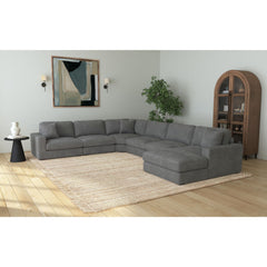 Arizona Modular Wedge with 1 pillow 20" in Steno Charcoal
