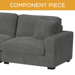 Arizona Modular RHF Armchair with 1 pillow 20" in Steno Charcoal