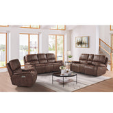 Atlantis Power Motion Recliner with Power Head Recliner in Heritage Brown – SKU U-5230-8640-105PP | Elements