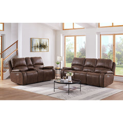 Atlantis Power Motion Sofa with Power Motion Head Recliner in Heritage Brown – SKU U-5230-8640-305PP | Elements