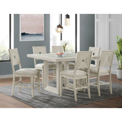 Avalanche Square Counter Table in Antique White