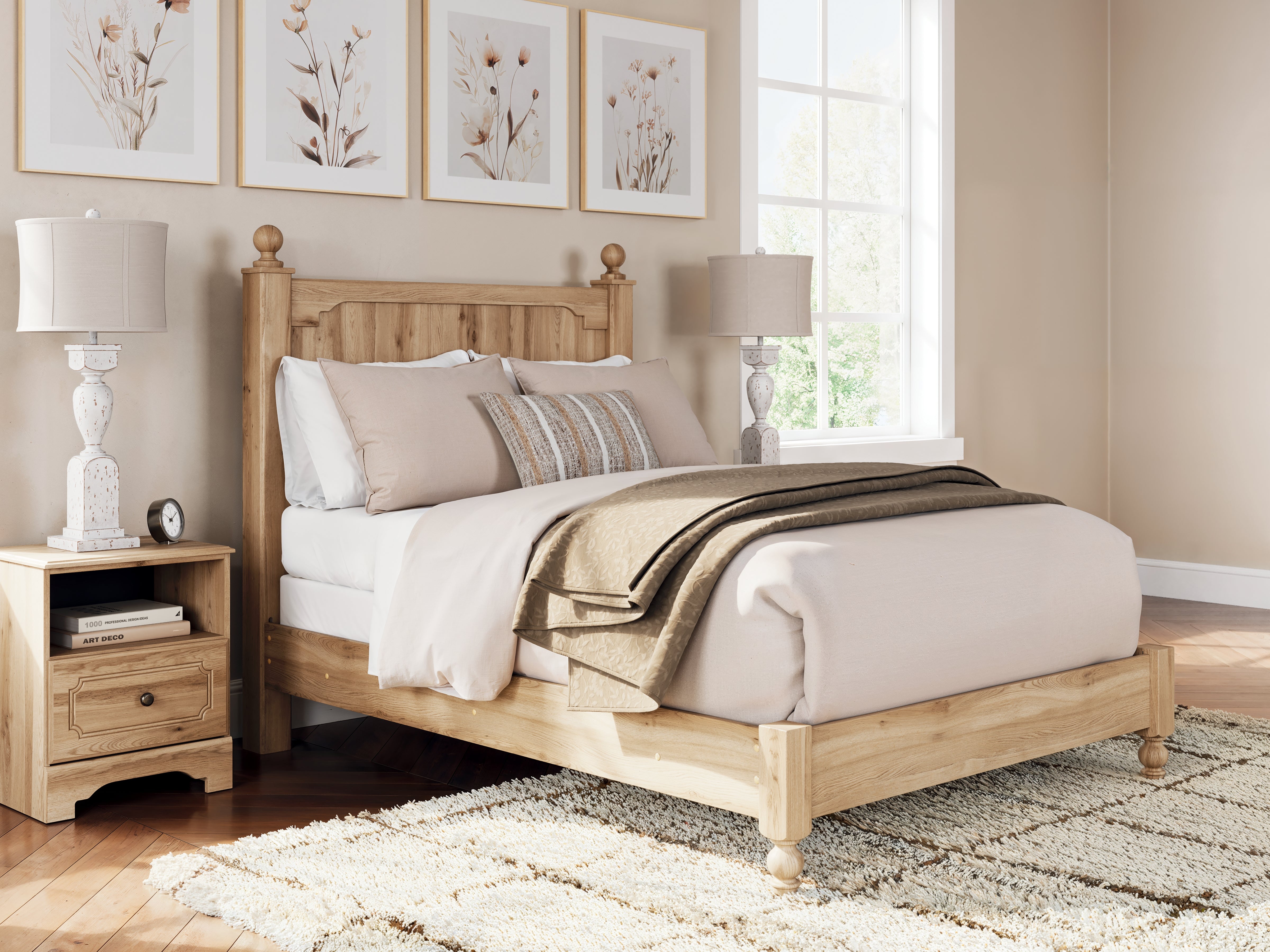Tampa Furniture Outlet Lutz - Ashley Furniture - Aleaport Bedroom - Full Panel Bed / Warm Brown - PCB1075B4