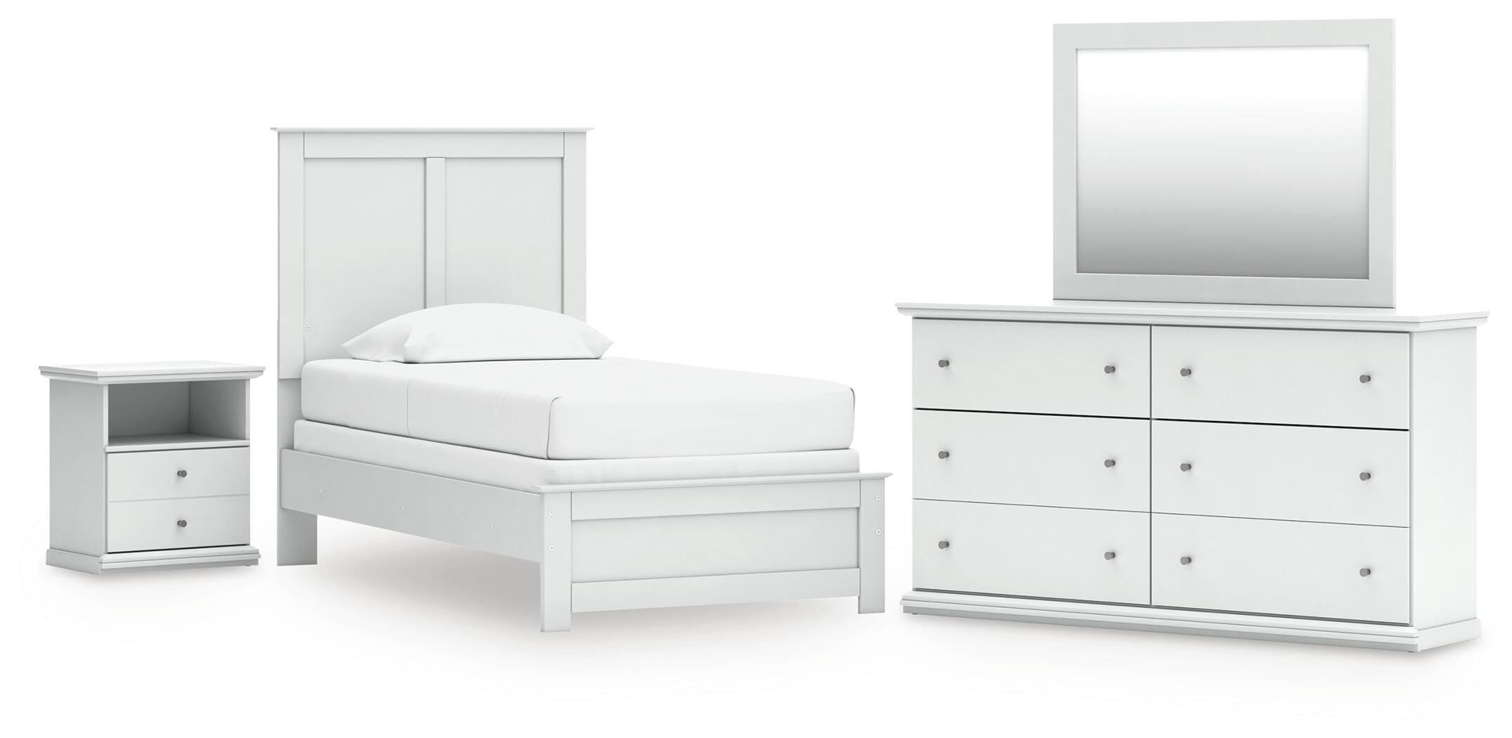 Tampa Furniture Outlet Lutz - Ashley Furniture - Bostwick Shoals Twin Panel Bed, Dresser, Mirror and Nightstand - Twin Panel Bed, Dresser, Mirror and Nightstand - B139B60